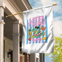 Later Third Grader School's Out For Summer Garden Flag Last Day Of School Later Gator Alligator