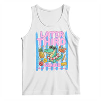 Later Third Grader School's Out For Summer Tank Top Last Day Of School Later Gator Alligator