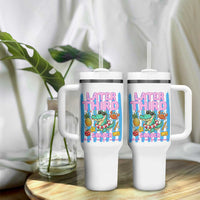 Later Third Grader School's Out For Summer Tumbler With Handle Last Day Of School Later Gator Alligator