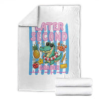 Later Second Grader School's Out For Summer Throw Blanket Last Day Of School Later Gator Alligator