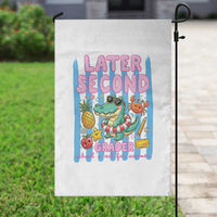 Later Second Grader School's Out For Summer Garden Flag Last Day Of School Later Gator Alligator