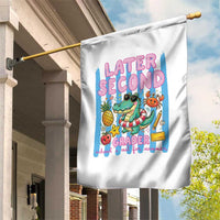 Later Second Grader School's Out For Summer Garden Flag Last Day Of School Later Gator Alligator