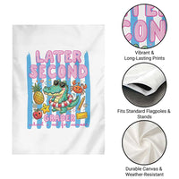 Later Second Grader School's Out For Summer Garden Flag Last Day Of School Later Gator Alligator