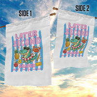 Later Second Grader School's Out For Summer Garden Flag Last Day Of School Later Gator Alligator