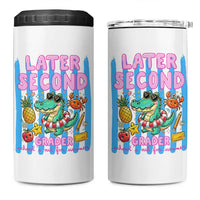 Later Second Grader School's Out For Summer 4 in 1 Can Cooler Tumbler Last Day Of School Later Gator Alligator