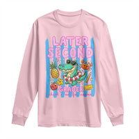 Later Second Grader School's Out For Summer Long Sleeve Shirt Last Day Of School Later Gator Alligator