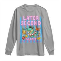 Later Second Grader School's Out For Summer Long Sleeve Shirt Last Day Of School Later Gator Alligator