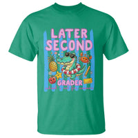 Later Second Grader School's Out For Summer T Shirt Last Day Of School Later Gator Alligator