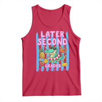 Later Second Grader School's Out For Summer Tank Top Last Day Of School Later Gator Alligator