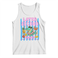 Later Second Grader School's Out For Summer Tank Top Last Day Of School Later Gator Alligator