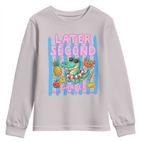 Later Second Grader School's Out For Summer Youth Sweatshirt Last Day Of School Later Gator Alligator