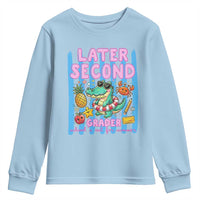 Later Second Grader School's Out For Summer Youth Sweatshirt Last Day Of School Later Gator Alligator