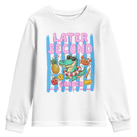 Later Second Grader School's Out For Summer Youth Sweatshirt Last Day Of School Later Gator Alligator