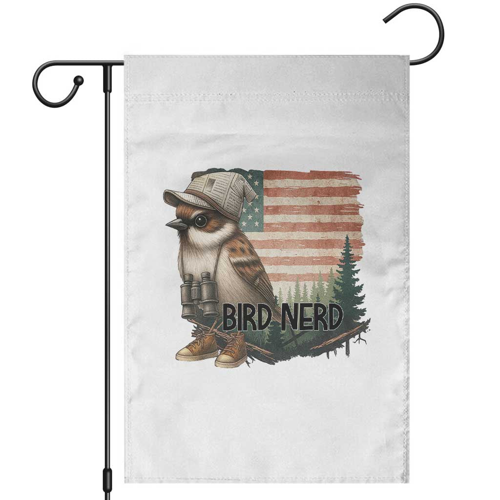 Bird Nerd Garden Flag Funny Bird Watching Patriotic American Flag - Wonder Print Shop