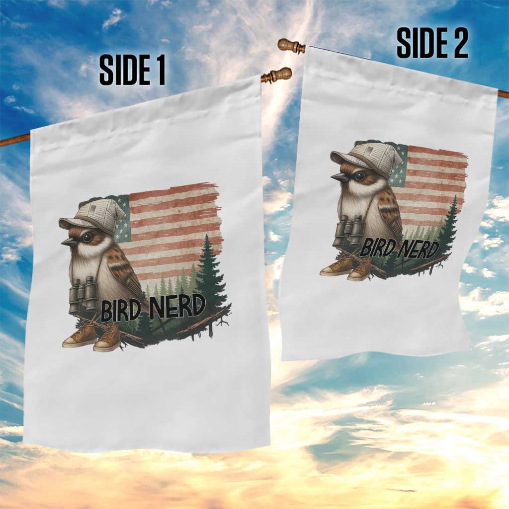 Bird Nerd Garden Flag Funny Bird Watching Patriotic American Flag - Wonder Print Shop