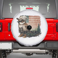 Bird Nerd Spare Tire Cover Funny Bird Watching Patriotic American Flag - Wonder Print Shop