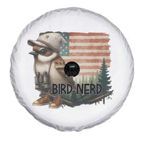Bird Nerd Spare Tire Cover Funny Bird Watching Patriotic American Flag - Wonder Print Shop