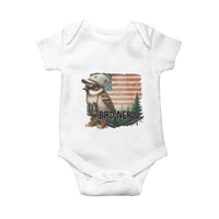 Bird Nerd Baby Onesie Funny Bird Watching Patriotic American Flag - Wonder Print Shop