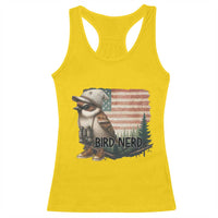 Bird Nerd Racerback Tank Top Funny Bird Watching Patriotic American Flag - Wonder Print Shop