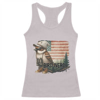 Bird Nerd Racerback Tank Top Funny Bird Watching Patriotic American Flag - Wonder Print Shop