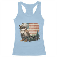 Bird Nerd Racerback Tank Top Funny Bird Watching Patriotic American Flag - Wonder Print Shop
