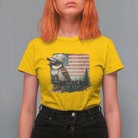 Bird Nerd T Shirt For Women Funny Bird Watching Patriotic American Flag - Wonder Print Shop