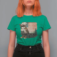 Bird Nerd T Shirt For Women Funny Bird Watching Patriotic American Flag - Wonder Print Shop