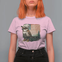 Bird Nerd T Shirt For Women Funny Bird Watching Patriotic American Flag - Wonder Print Shop
