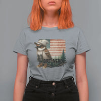 Bird Nerd T Shirt For Women Funny Bird Watching Patriotic American Flag - Wonder Print Shop