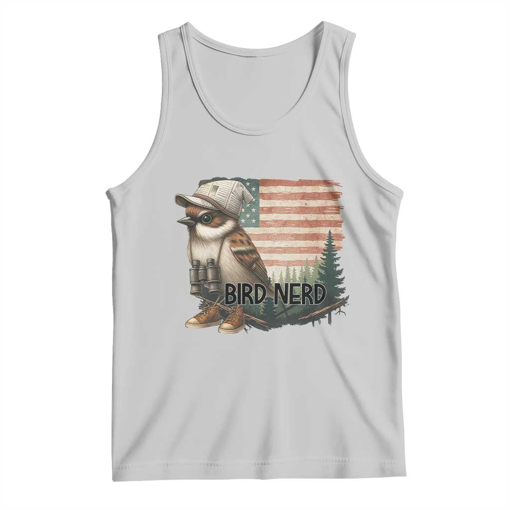 Bird Nerd Tank Top Funny Bird Watching Patriotic American Flag - Wonder Print Shop