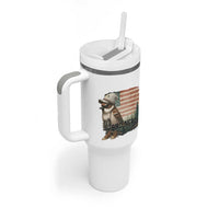 Bird Nerd Tumbler With Handle Funny Bird Watching Patriotic American Flag - Wonder Print Shop