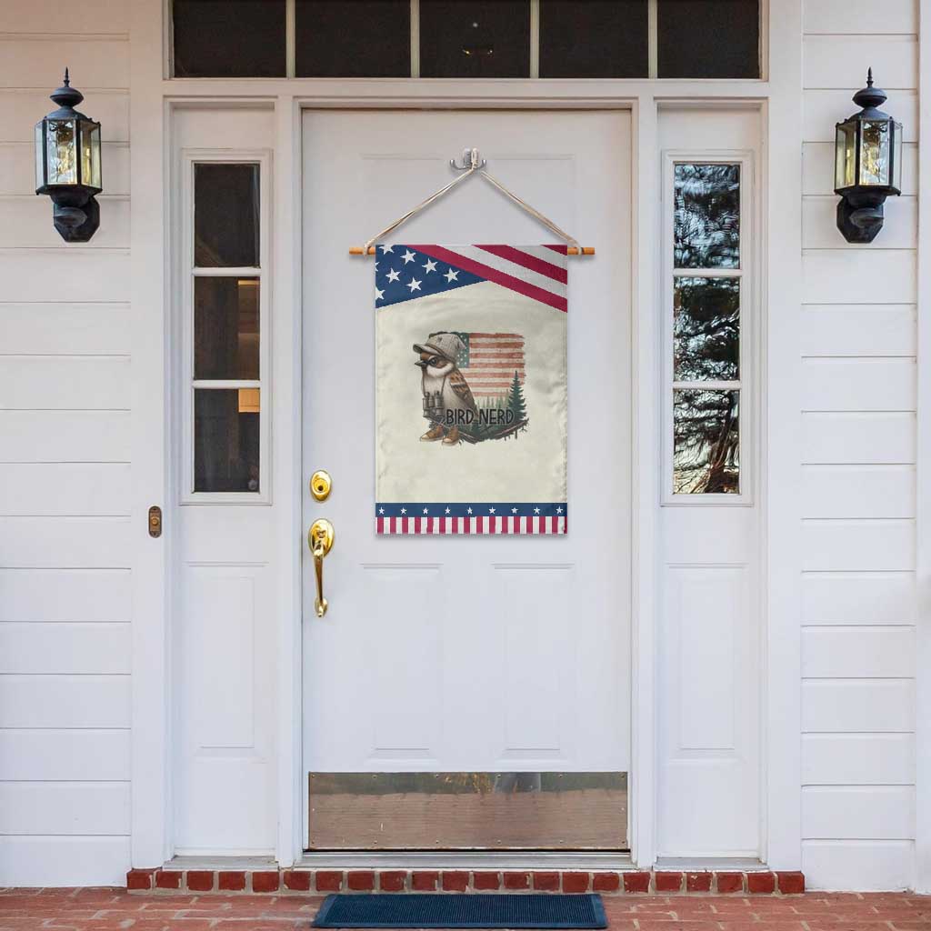 Bird Nerd Garden Flag Funny Bird Watching Patriotic American Flag