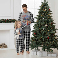 Dont Be A Dumb Bass Plaid Pajama Set Funny Patriotic Bass Fishing USA Flag Lover - Wonder Print Shop