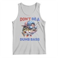 Dont Be A Dumb Bass Tank Top Funny Patriotic Bass Fishing USA Flag Lover - Wonder Print Shop