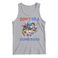 Dont Be A Dumb Bass Tank Top Funny Patriotic Bass Fishing USA Flag Lover - Wonder Print Shop