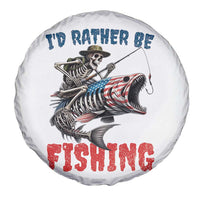 Funny Skeleton Fish Spare Tire Cover Id Rather Be Fishing Bass Fisherman Halloween - Wonder Print Shop
