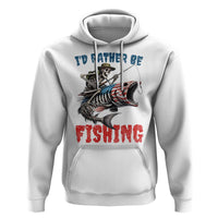Funny Skeleton Fish Hoodie Id Rather Be Fishing Bass Fisherman Halloween - Wonder Print Shop