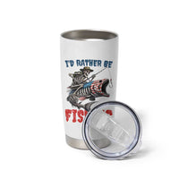 Funny Skeleton Fish Tumbler Cup Id Rather Be Fishing Bass Fisherman Halloween