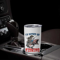 Funny Skeleton Fish Tumbler Cup Id Rather Be Fishing Bass Fisherman Halloween