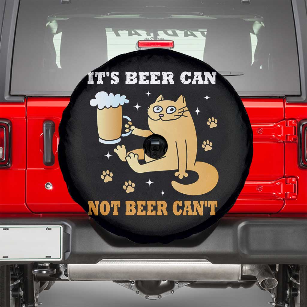 Funny Cat Drinking Beer Spare Tire Cover It Is Beer Can Not Beer Can Not Kitty Lovers - Wonder Print Shop