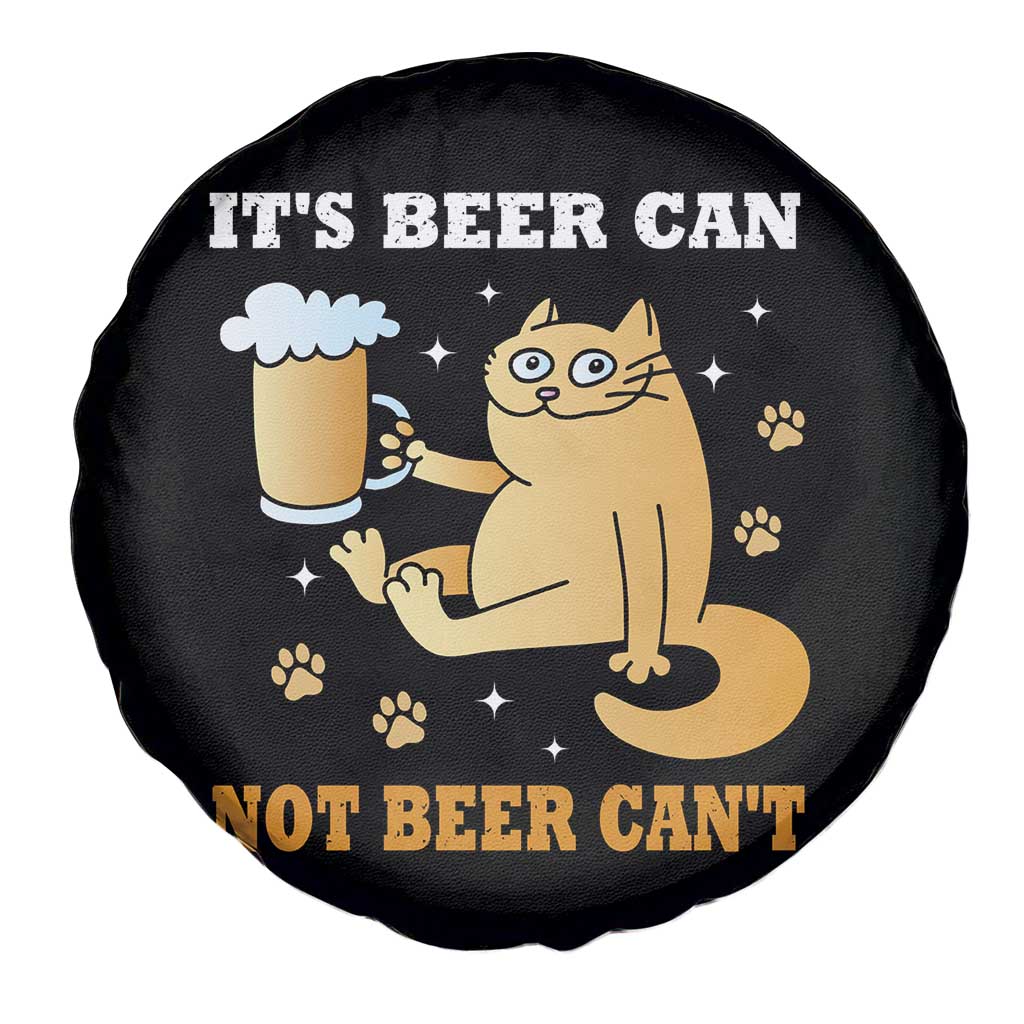 Funny Cat Drinking Beer Spare Tire Cover It Is Beer Can Not Beer Can Not Kitty Lovers - Wonder Print Shop
