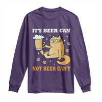 Funny Cat Drinking Beer Long Sleeve Shirt It Is Beer Can Not Beer Can Not Kitty Lovers - Wonder Print Shop