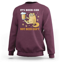Funny Cat Drinking Beer Sweatshirt It Is Beer Can Not Beer Can Not Kitty Lovers - Wonder Print Shop