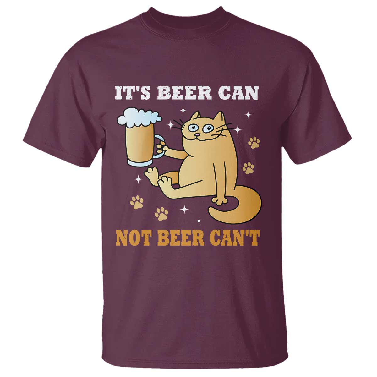 Funny Cat Drinking Beer T Shirt It Is Beer Can Not Beer Can Not Kitty Lovers - Wonder Print Shop