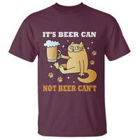 Funny Cat Drinking Beer T Shirt It Is Beer Can Not Beer Can Not Kitty Lovers - Wonder Print Shop