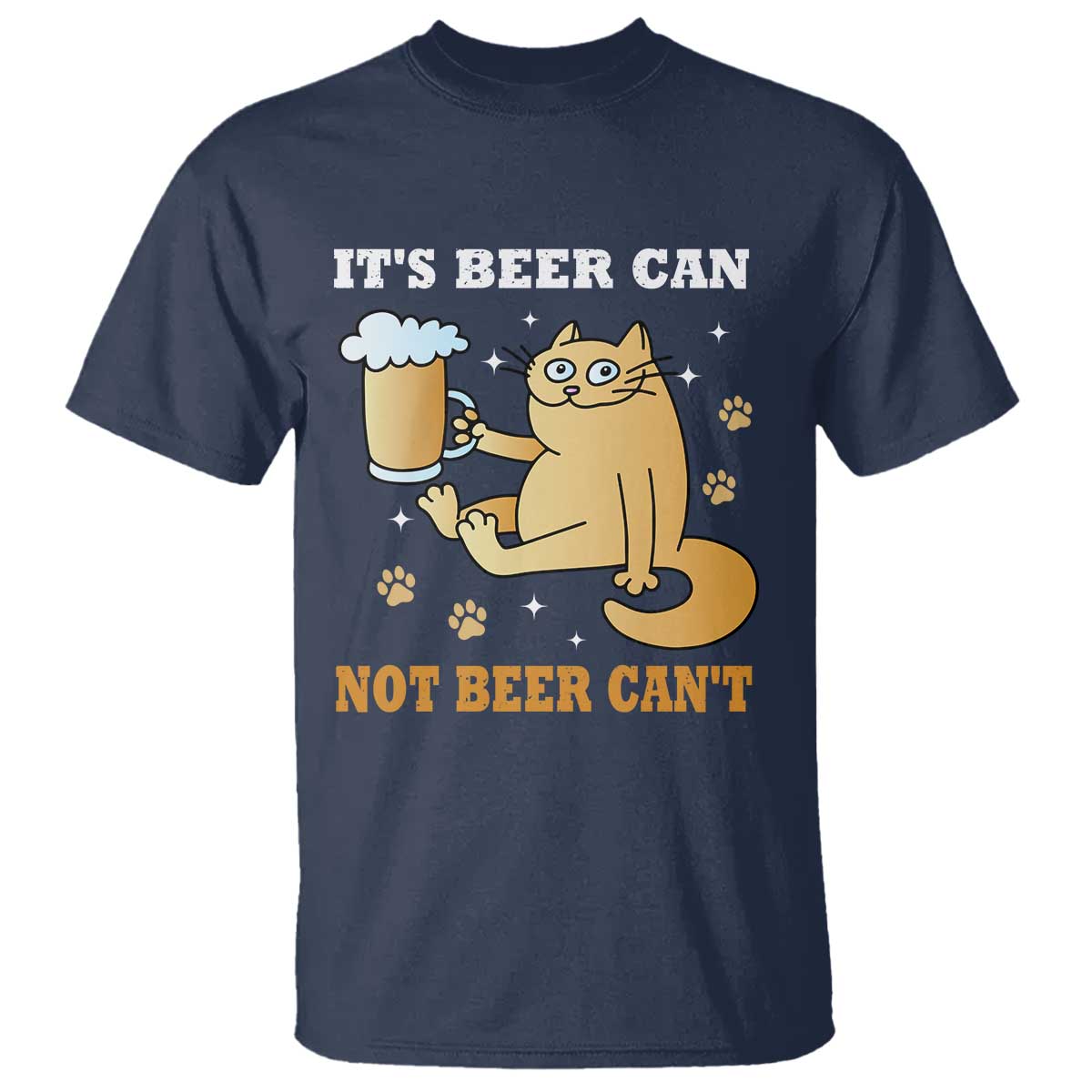 Funny Cat Drinking Beer T Shirt It Is Beer Can Not Beer Can Not Kitty Lovers - Wonder Print Shop