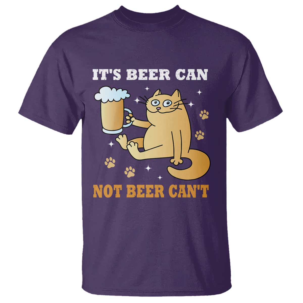 Funny Cat Drinking Beer T Shirt It Is Beer Can Not Beer Can Not Kitty Lovers - Wonder Print Shop
