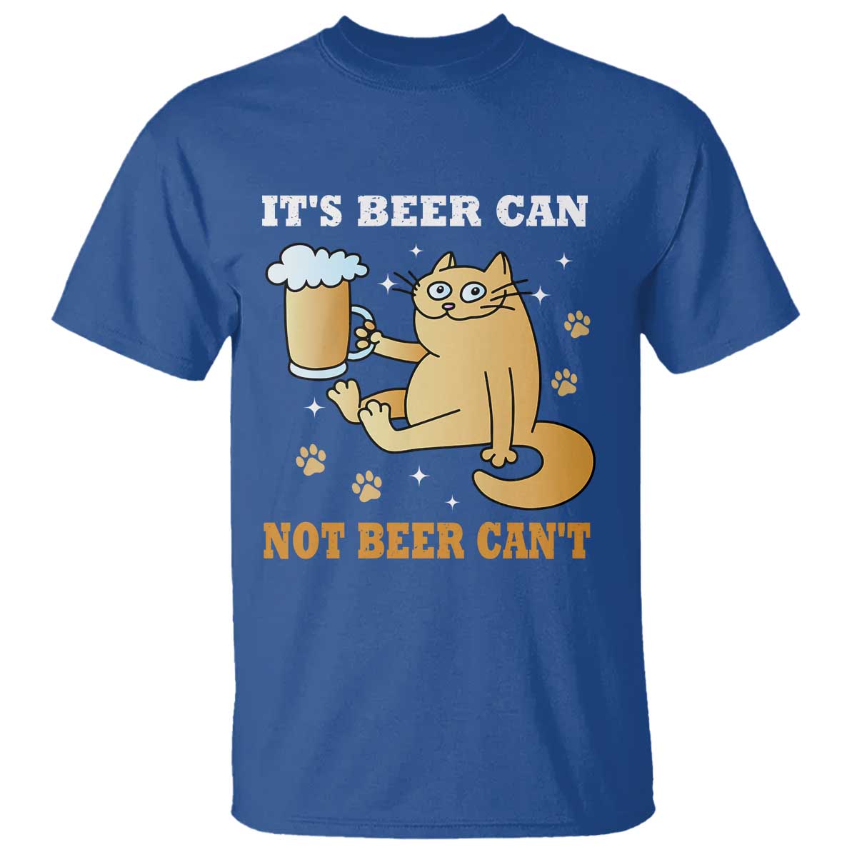 Funny Cat Drinking Beer T Shirt It Is Beer Can Not Beer Can Not Kitty Lovers - Wonder Print Shop