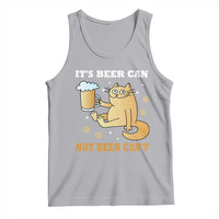 Funny Cat Drinking Beer Tank Top It Is Beer Can Not Beer Can Not Kitty Lovers - Wonder Print Shop