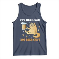 Funny Cat Drinking Beer Tank Top It Is Beer Can Not Beer Can Not Kitty Lovers - Wonder Print Shop
